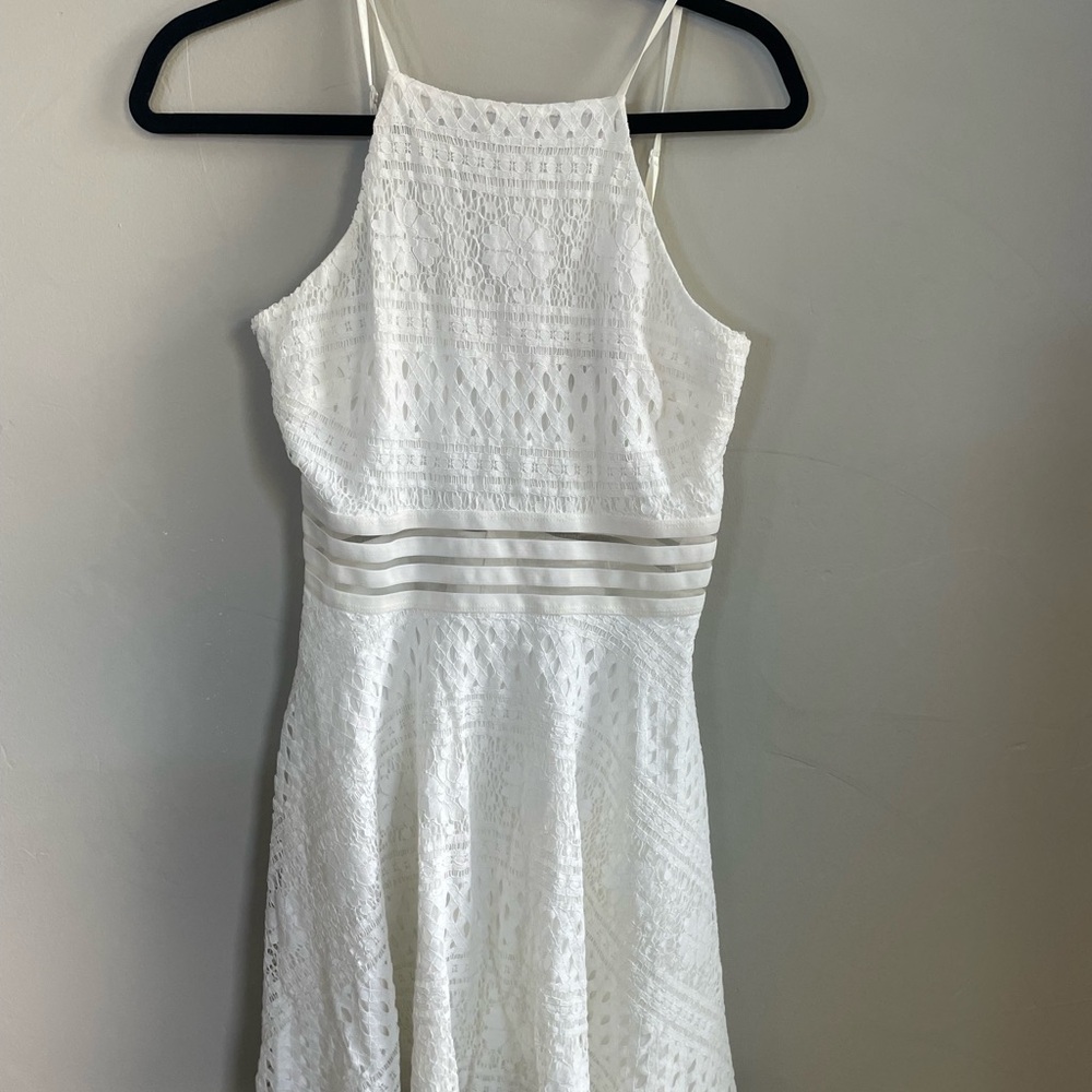 Jodi Kristopher White Halter Sundress